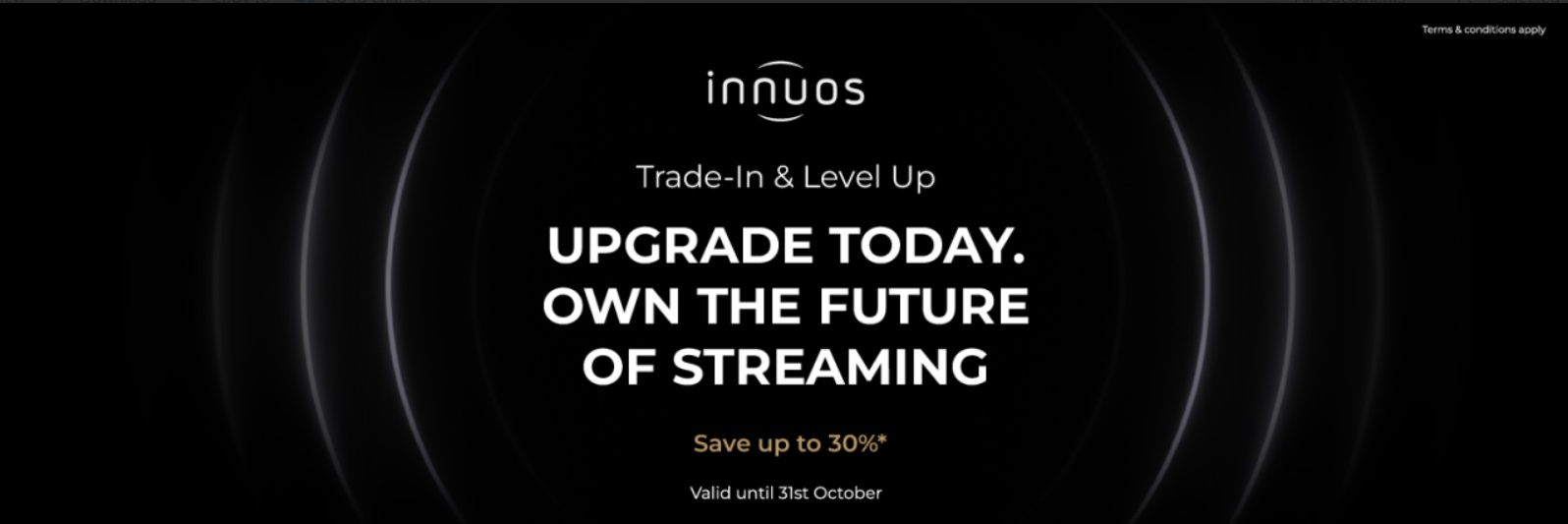 Innuos Trade-In and Level-Up Campaign banner
